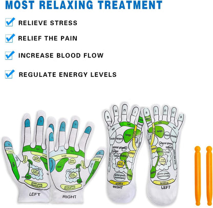 MenX™ Acupressure Reflexology Socks and Gloves Tool Set